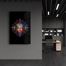 Wallity Pintura Decorativa de Vidrio Templado Multicolor 46 x 72 cm